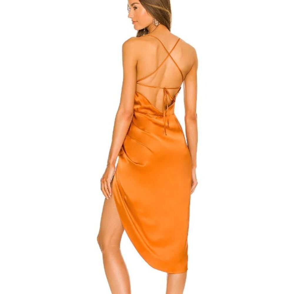 Amanda Uprichard Silk Jasalina Dress in Ginger Sz. S - Picture 2 of 6